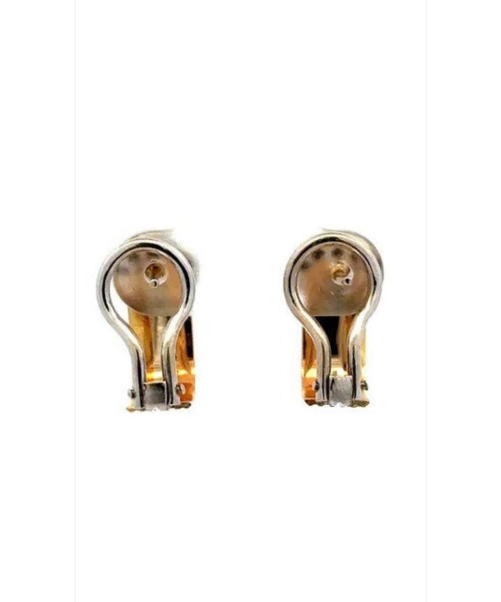 Orecchini tri color oro 18k e diamanti naturali.